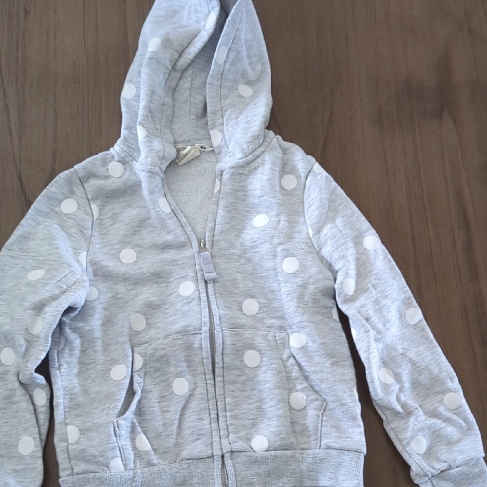 Gray Polka Dot Kids Hoodie